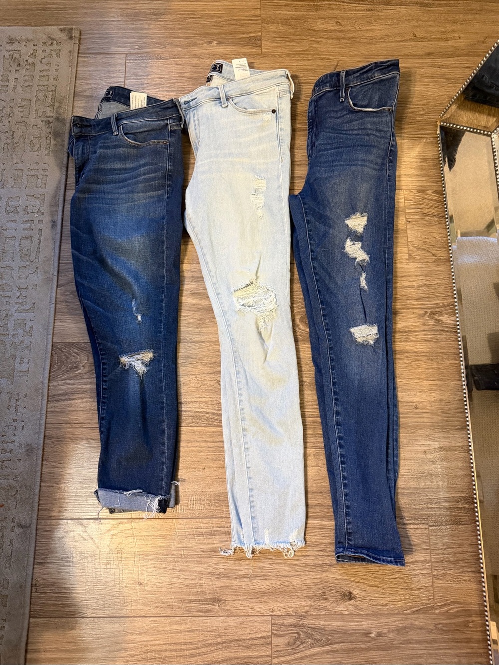 Abercrombie & Fitch Women’s Skinny Jeans - Dark Blue, Light Blue, Deep Indigo